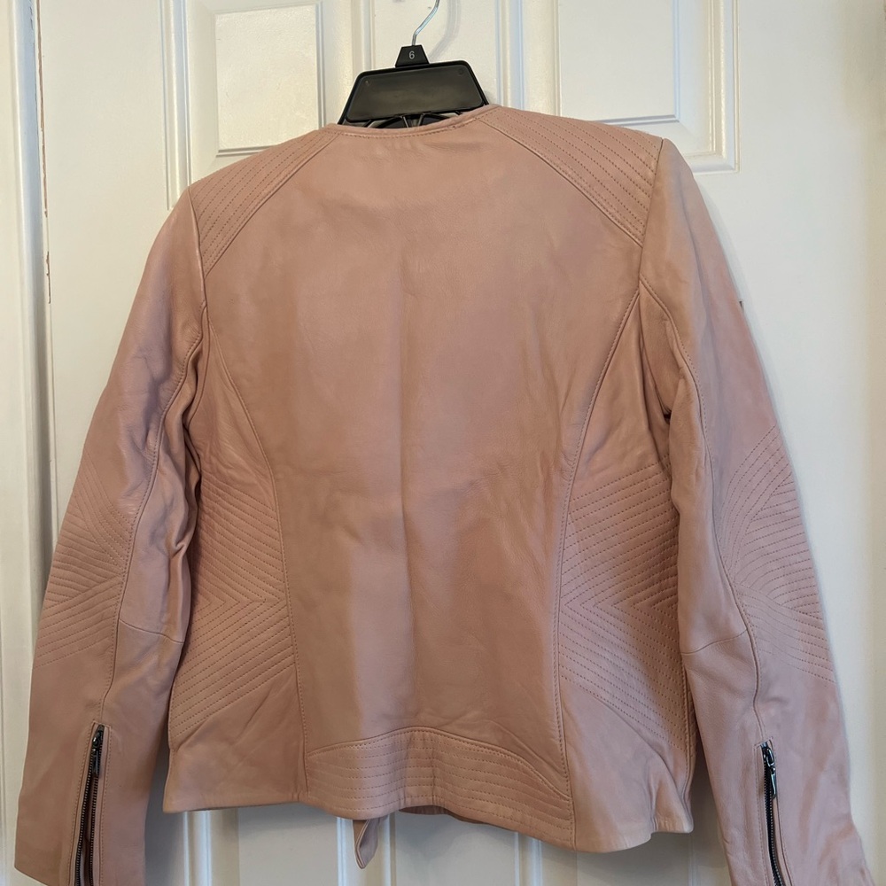 Women's Pink Leather Jacket